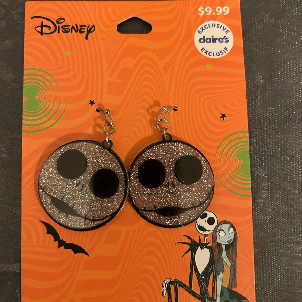 Claire's Halloween Nightmare Before Christmas Jack Skellington dangle earrings
